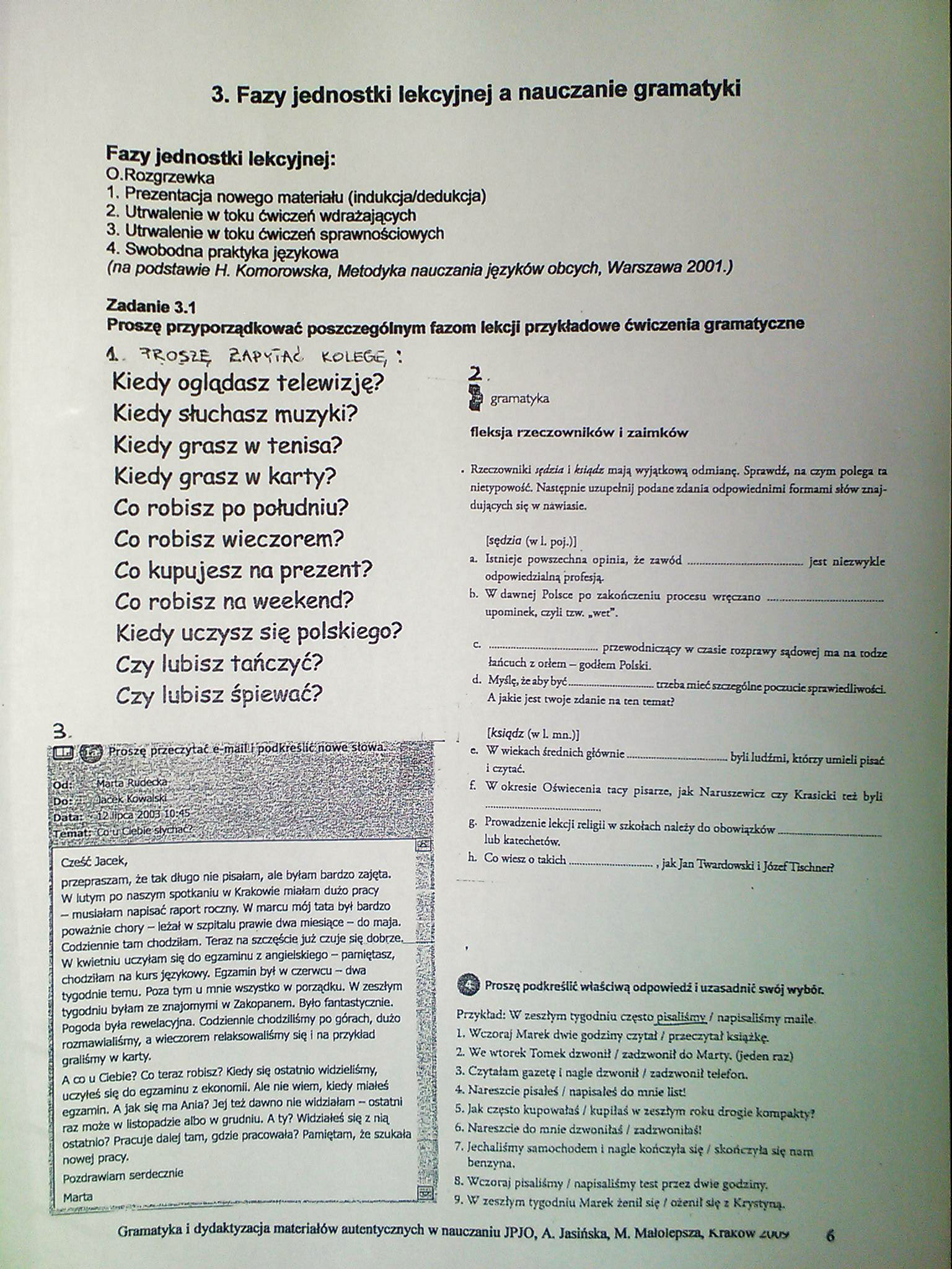 ćwiczenia gramatyczne 1