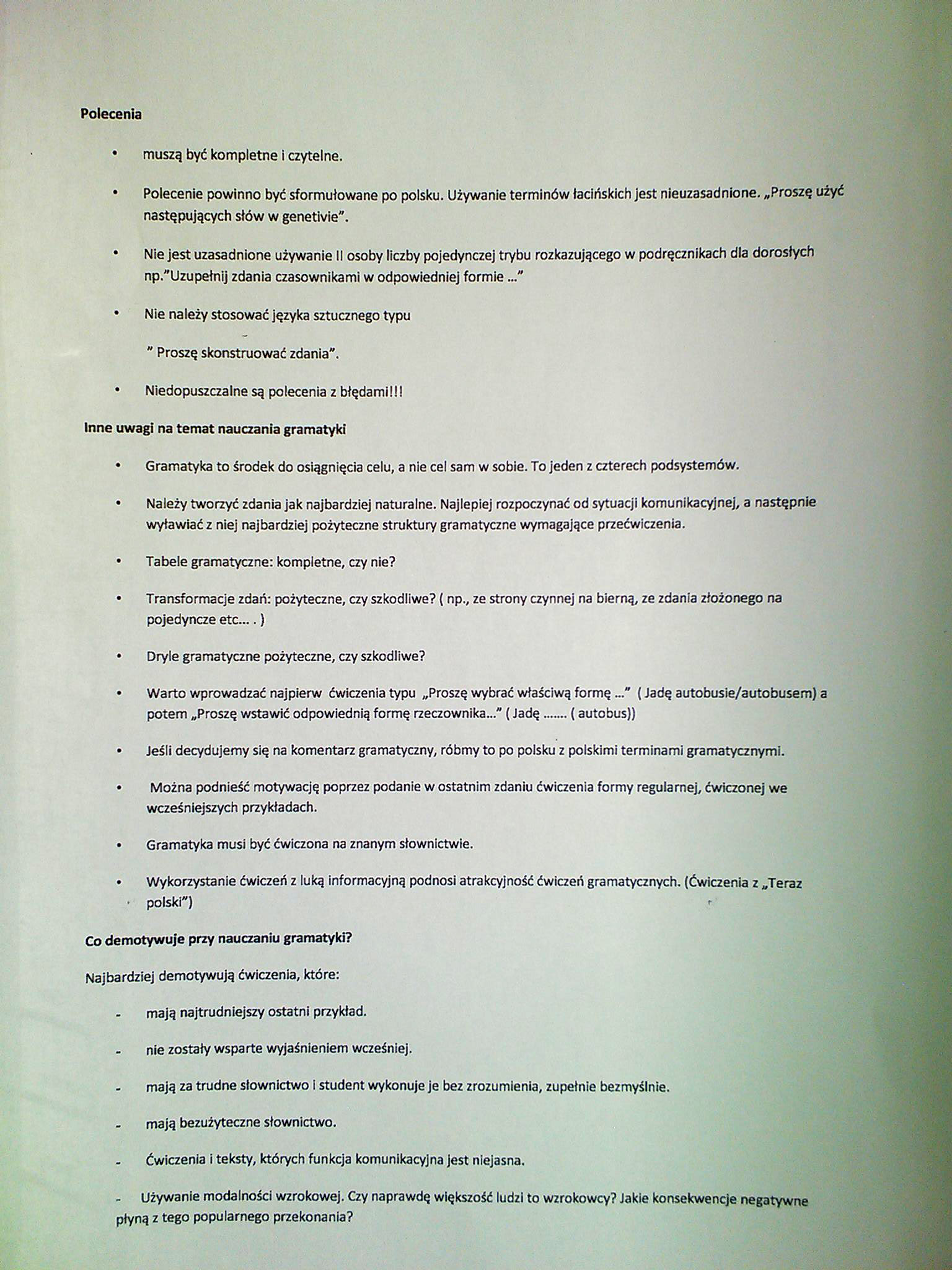 ćwiczenia gramatyczne 4